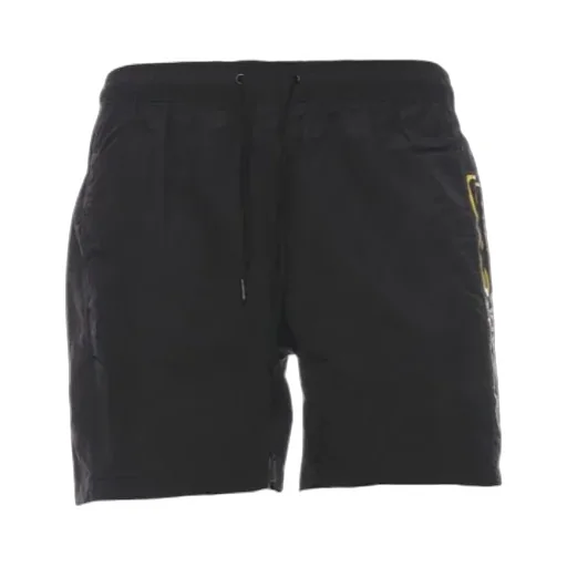 Logo Printed Drawstring Swim Shorts