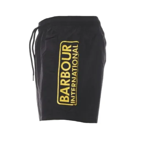 Logo Printed Drawstring Swim Shorts