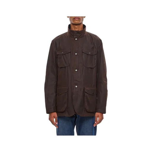 High-Neck Button-Up Jacket