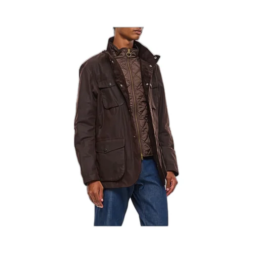 High-Neck Button-Up Jacket