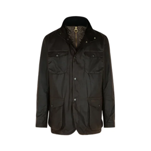 High-Neck Button-Up Jacket