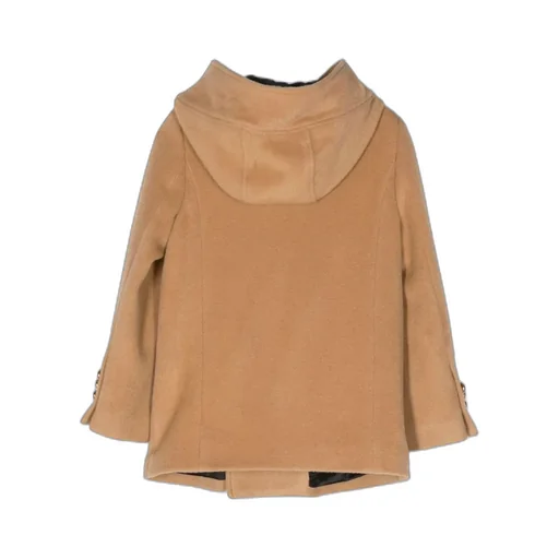 Double-Breasted Long-Sleeved Hooded Coat