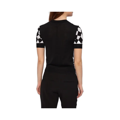 Diamond Intarsia Knit Top