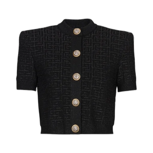 Cropped Buttoned Cardigan
