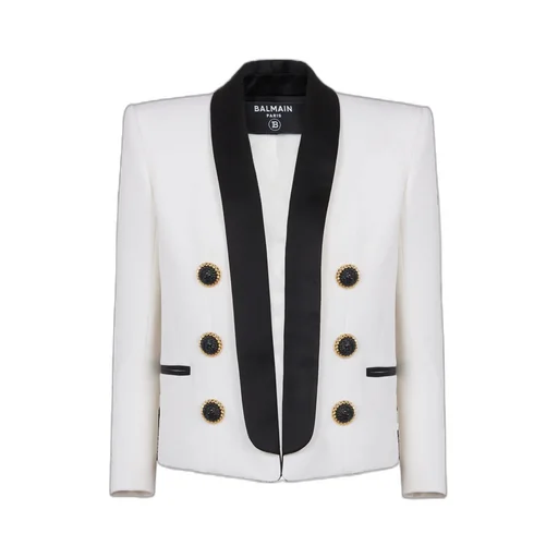 Two-Tone Edge-To-Edge Jacket With 6 Buttons