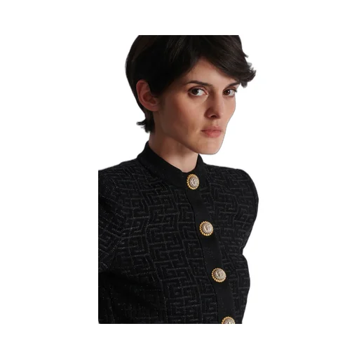 Cropped Buttoned Cardigan