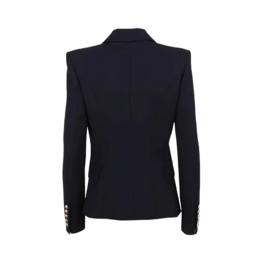 Notched Lapel 6 Button Double-Breasted Blazer