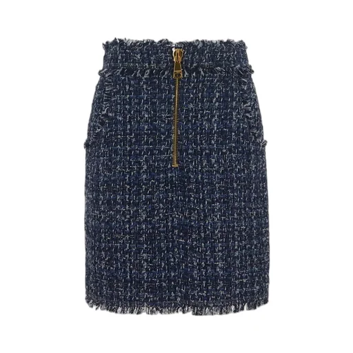 Denim Tweed Mini Skirt