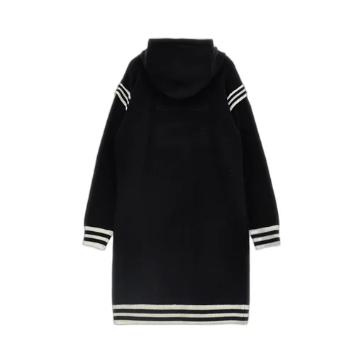Logo Intarsia Hooded Dress
