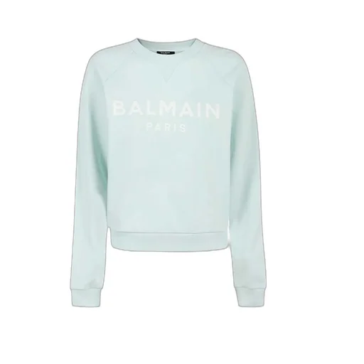 Cotton Sweatshirt With Balmain Logo Print
