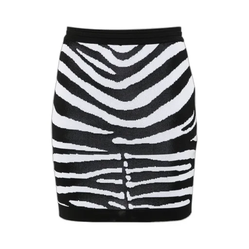Zebra Knitted Mini Skirt