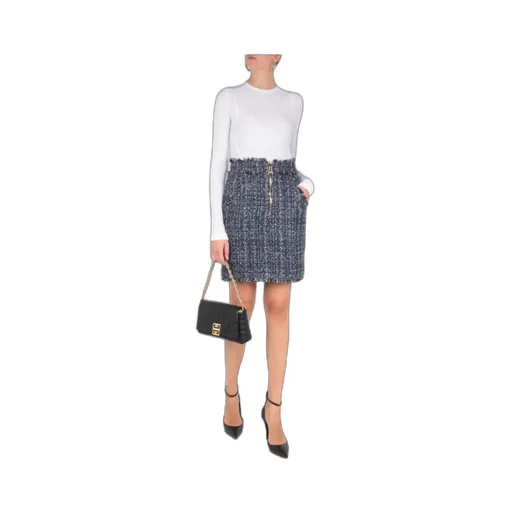 Denim Tweed Mini Skirt