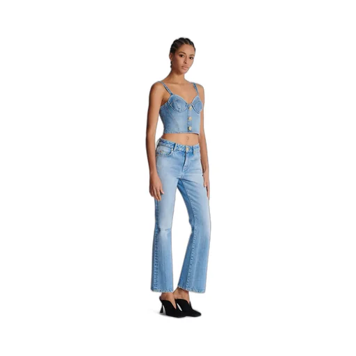 Denim Bustier Top
