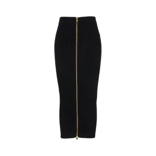 Cable-Knit Midi Skirt