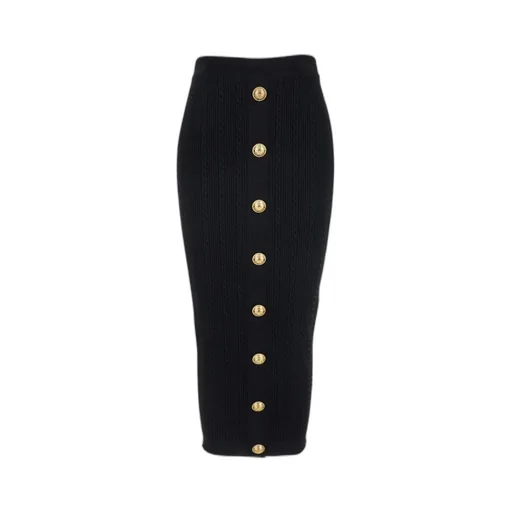 Cable-Knit Midi Skirt