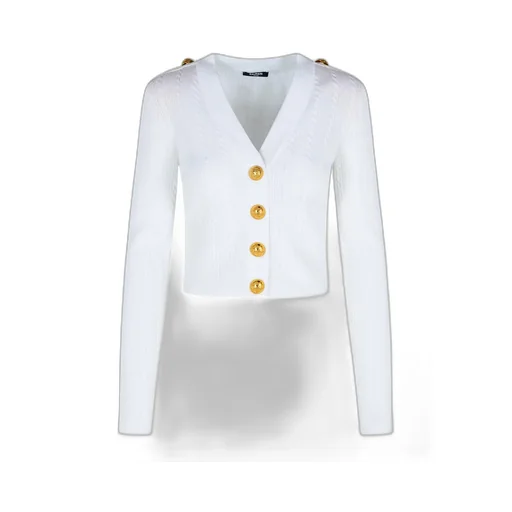 Long-Sleeved Cable-Knit Cardigan
