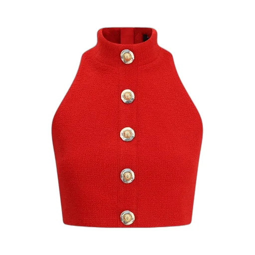 High Neck Crop Top