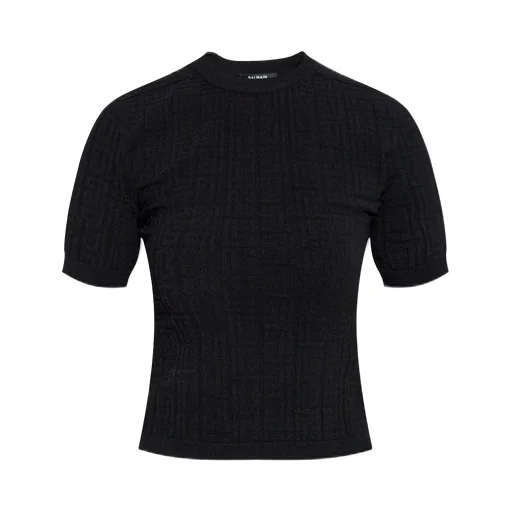Emblem Patterned Cropped Top