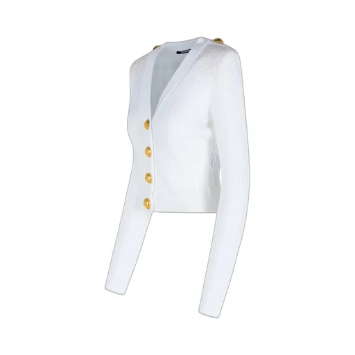 Long-Sleeved Cable-Knit Cardigan