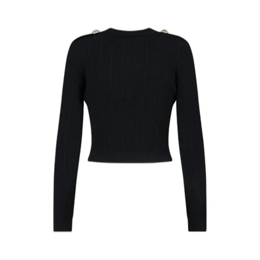 V-Neck Long Sleeved Knitted Cardigan