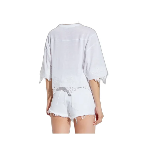 Logo Embroidered Oversize Top