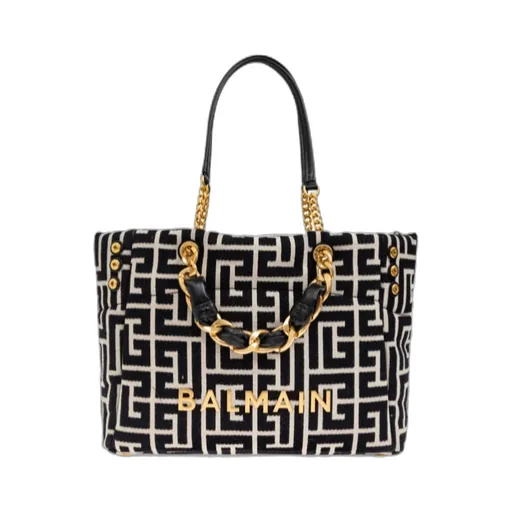 1945 Soft Logo Monogram Jacquard Shopper Bag