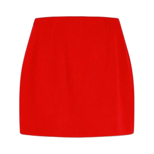 Button Embellished Mini Skirt