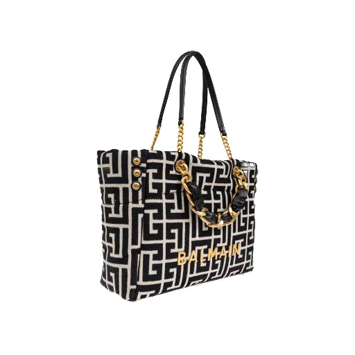 1945 Soft Logo Monogram Jacquard Shopper Bag