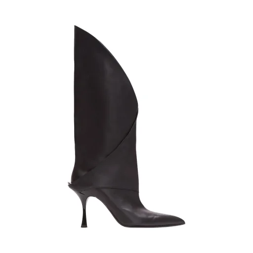 Twist Heeled Leather Boots