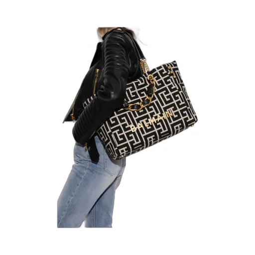 1945 Soft Logo Monogram Jacquard Shopper Bag