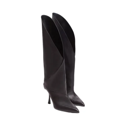 Twist Heeled Leather Boots
