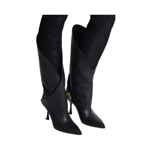 Twist Heeled Leather Boots