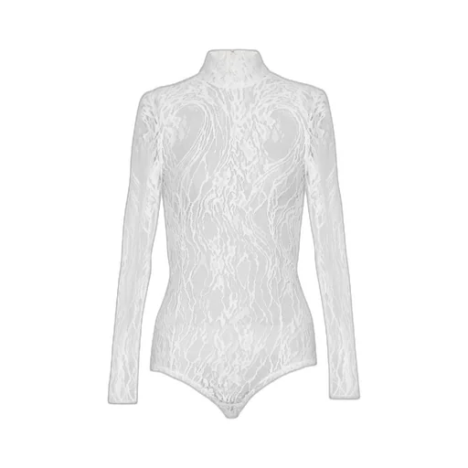 Long-Sleeved Lace Bodysuit