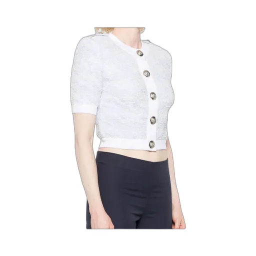Short-Sleeve Tweed Cardigan