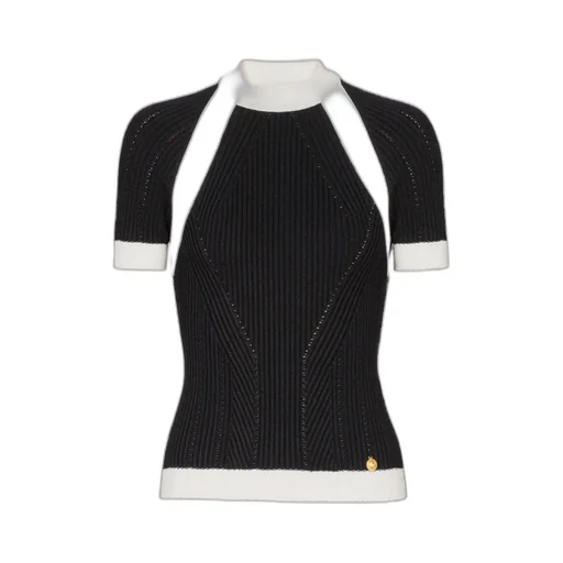 Short-Sleeved Knit Top
