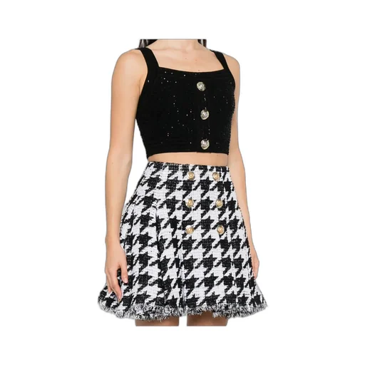 Tweed Cropped Top
