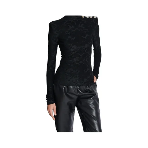 Baroque Pattern Long-Sleeved Top