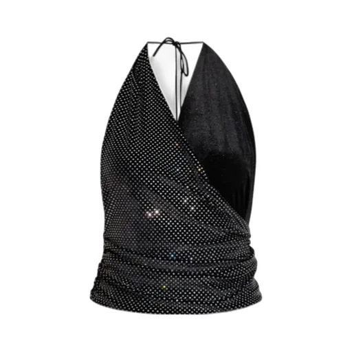 Embellished Open-Back Top