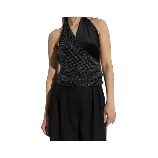 Embellished Open-Back Top