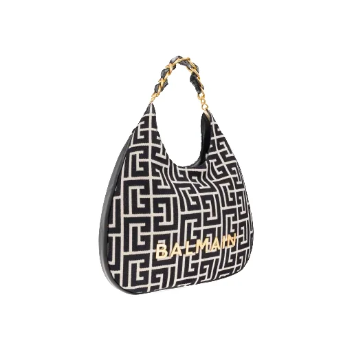 1945 Soft Hobo Large Monogrammed Jacquard Tote Bag