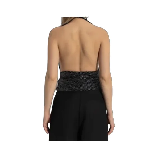Embellished Open-Back Top