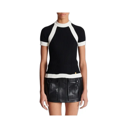 Short-Sleeved Knit Top