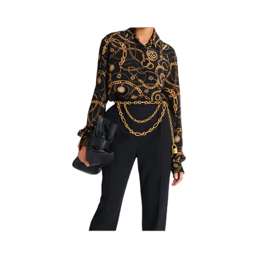 All-Over Graphic Printed Crewneck Shirt