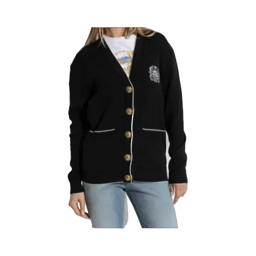 EmblÈMe-Embroidered Knit Cardigan