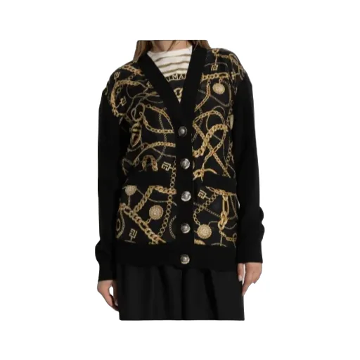 Chain-Print Cardigan