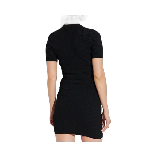 Emblem Patterned Cropped Top