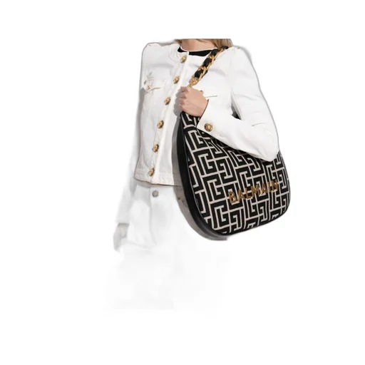 1945 Soft Hobo Large Monogrammed Jacquard Tote Bag