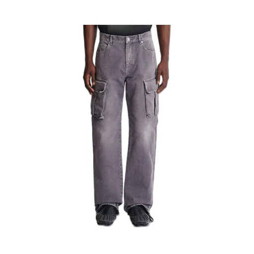 Denim Loose-Fit Cargo Jeans