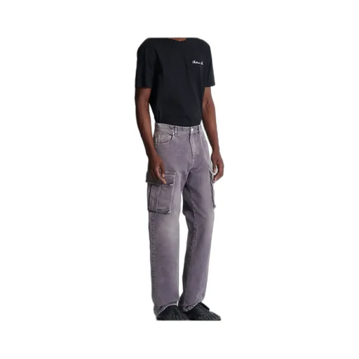 Denim Loose-Fit Cargo Jeans