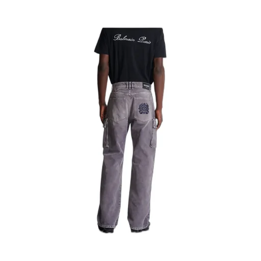 Denim Loose-Fit Cargo Jeans